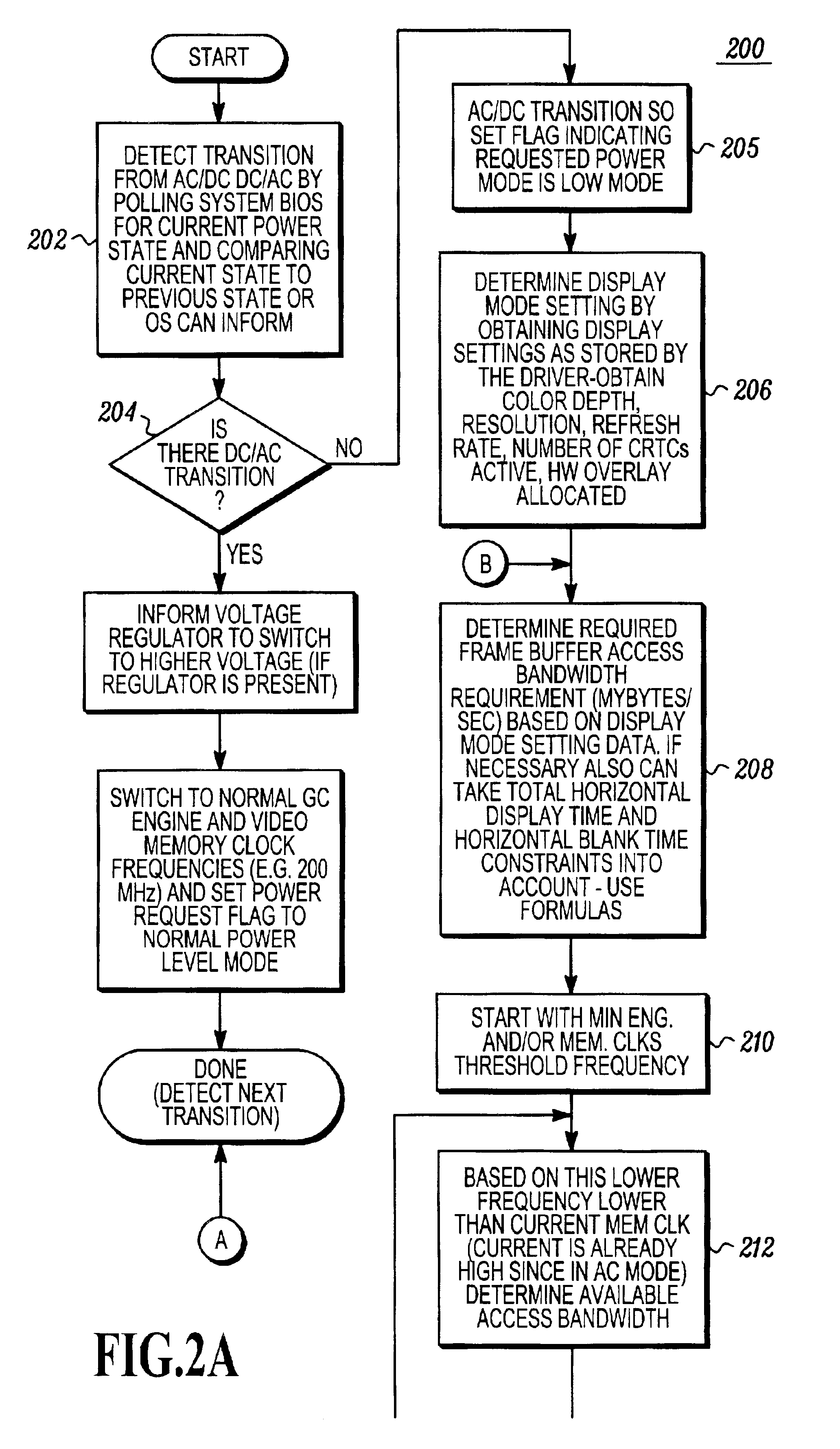 Power consumption management in a video graphics accelerator