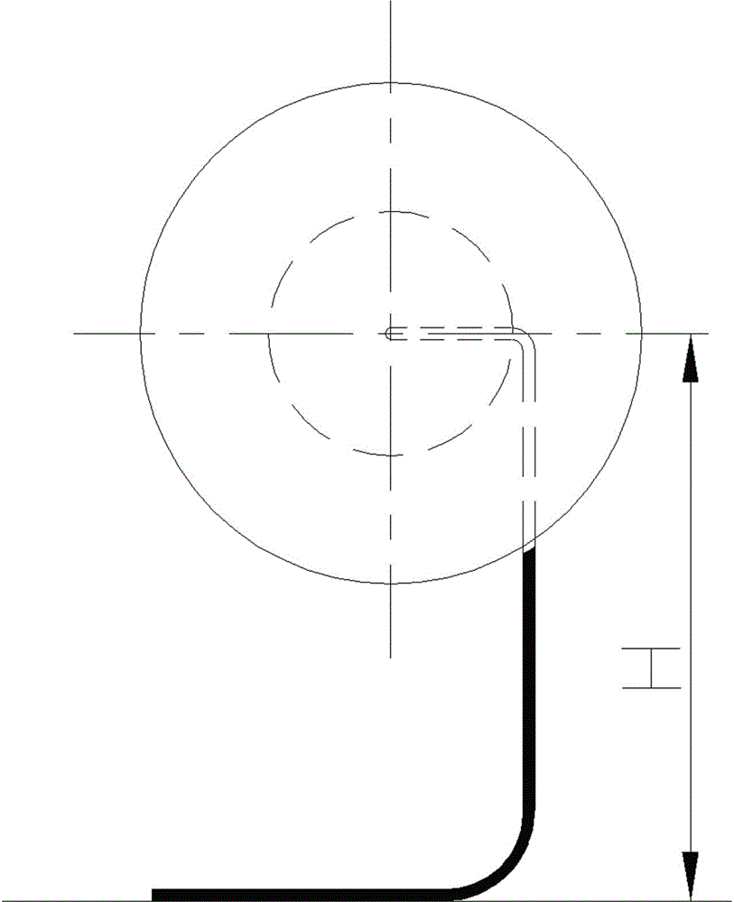 Constant tension type cable reel device with flexible cable take-up