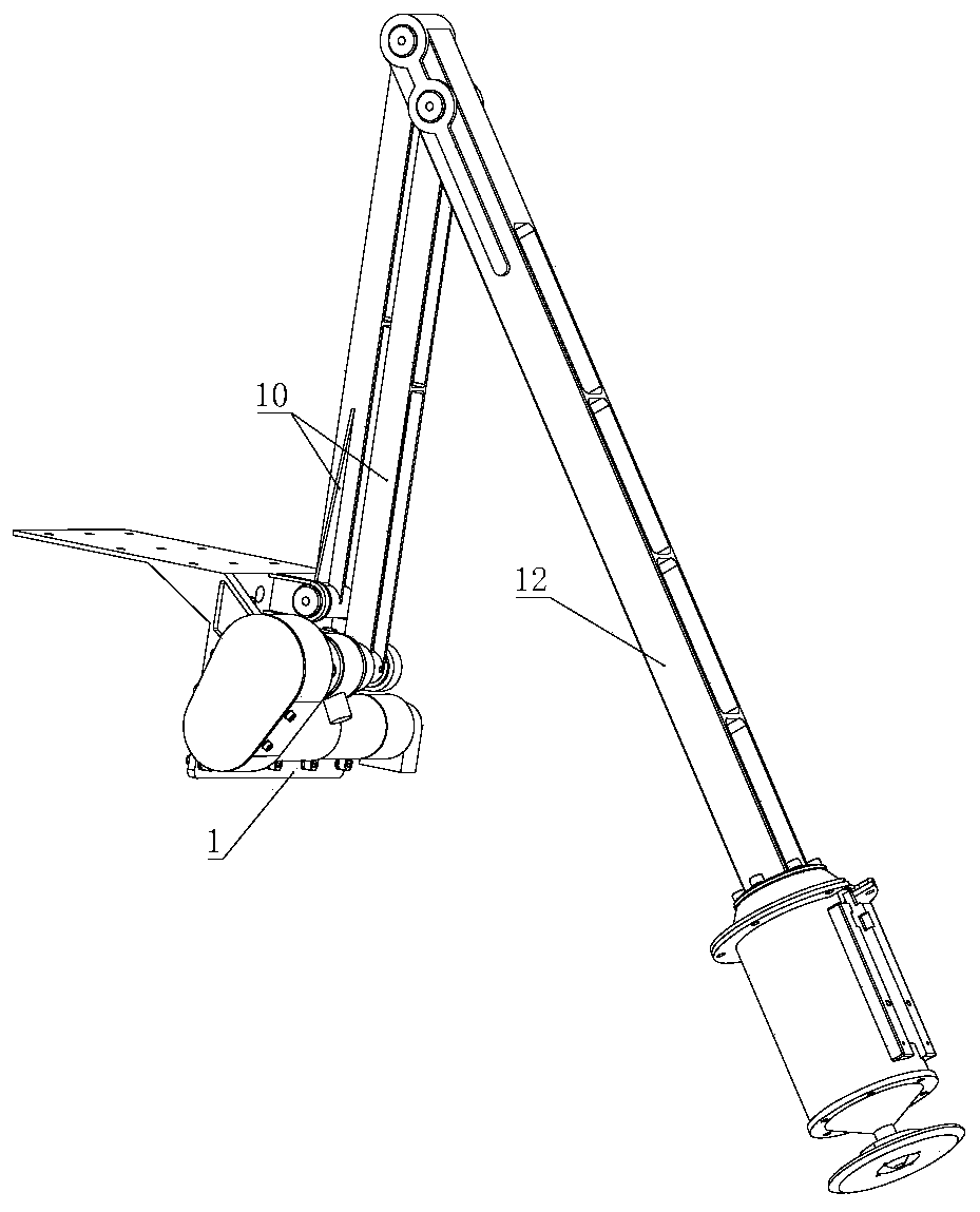 Electromagnetic damping buffer foldable attached leg for small celestial body detection