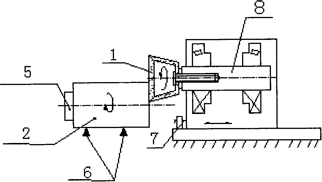 Method for performing precision grinding to end surface of super-large cylindrical roller