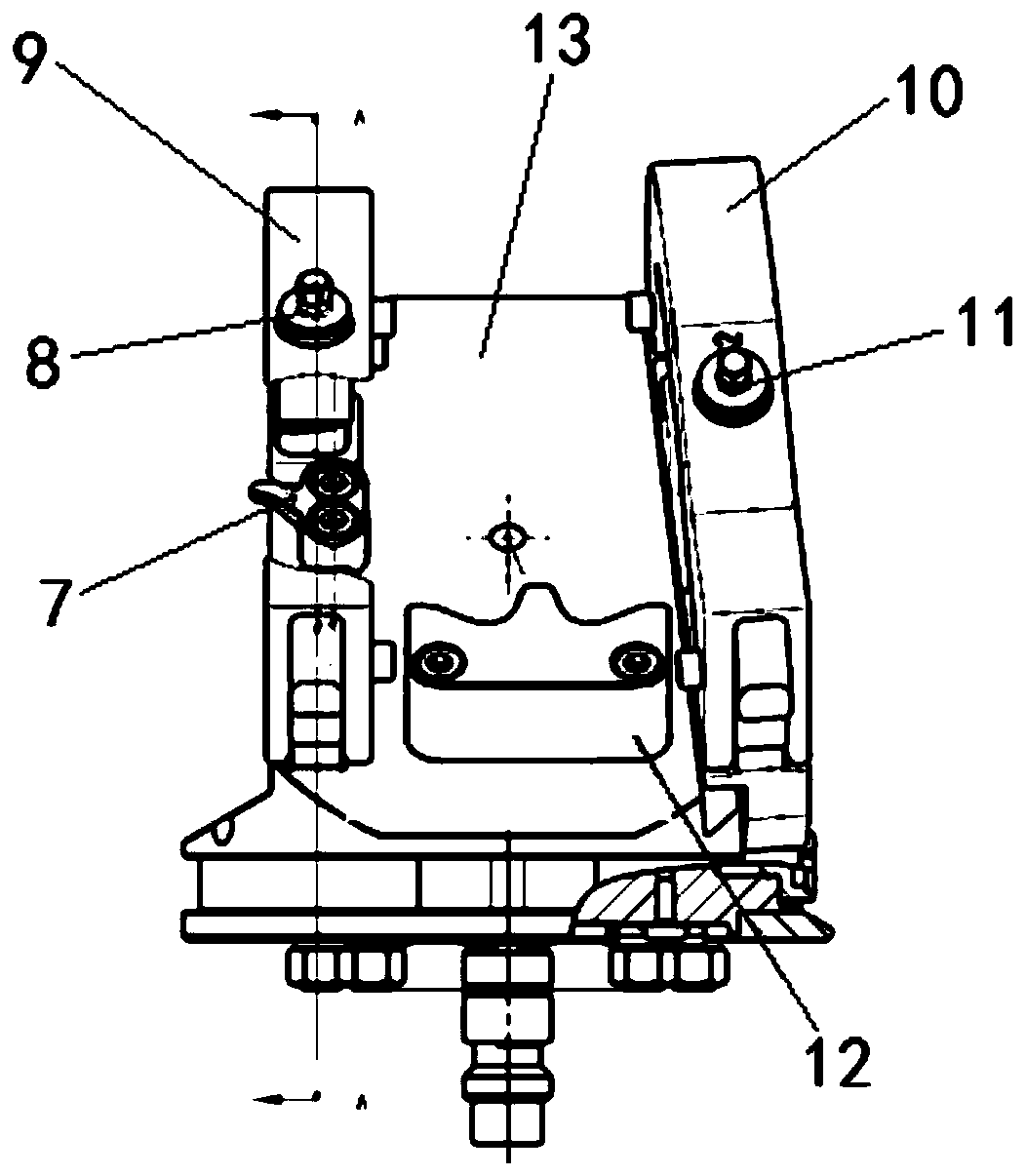 An airfoil clamping device for machining precision forged blades of aero-engines