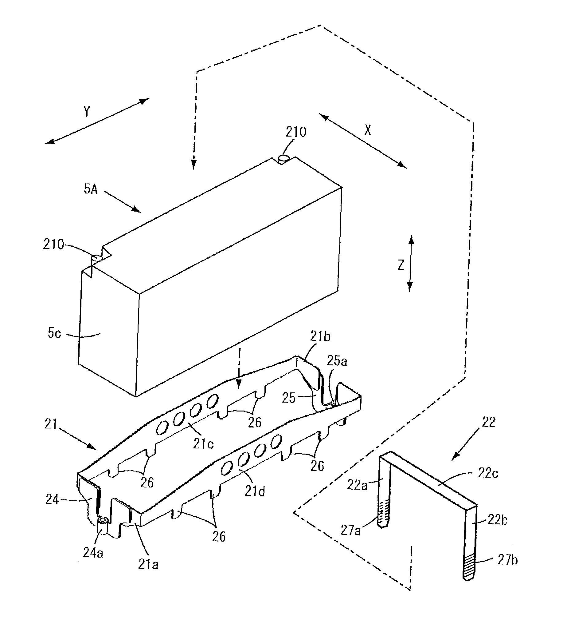 Battery positioning structure for electric vehicle