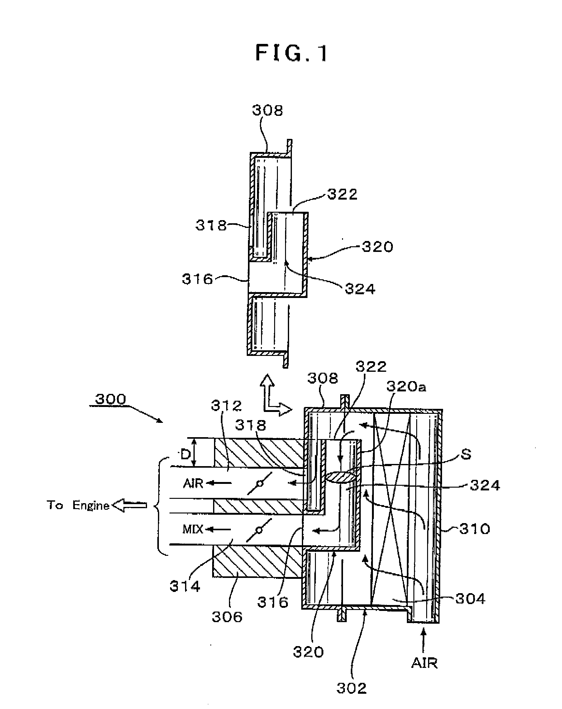 Air cleaner for two-stroke internal combustion engine and method of tuning the length of air-fuel mixture passage by using the air cleaner