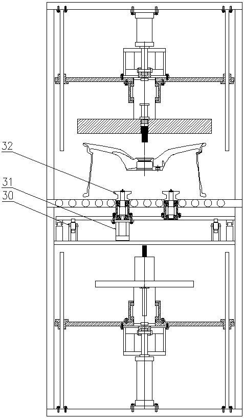 Wheel shape follow-up burr brushing device