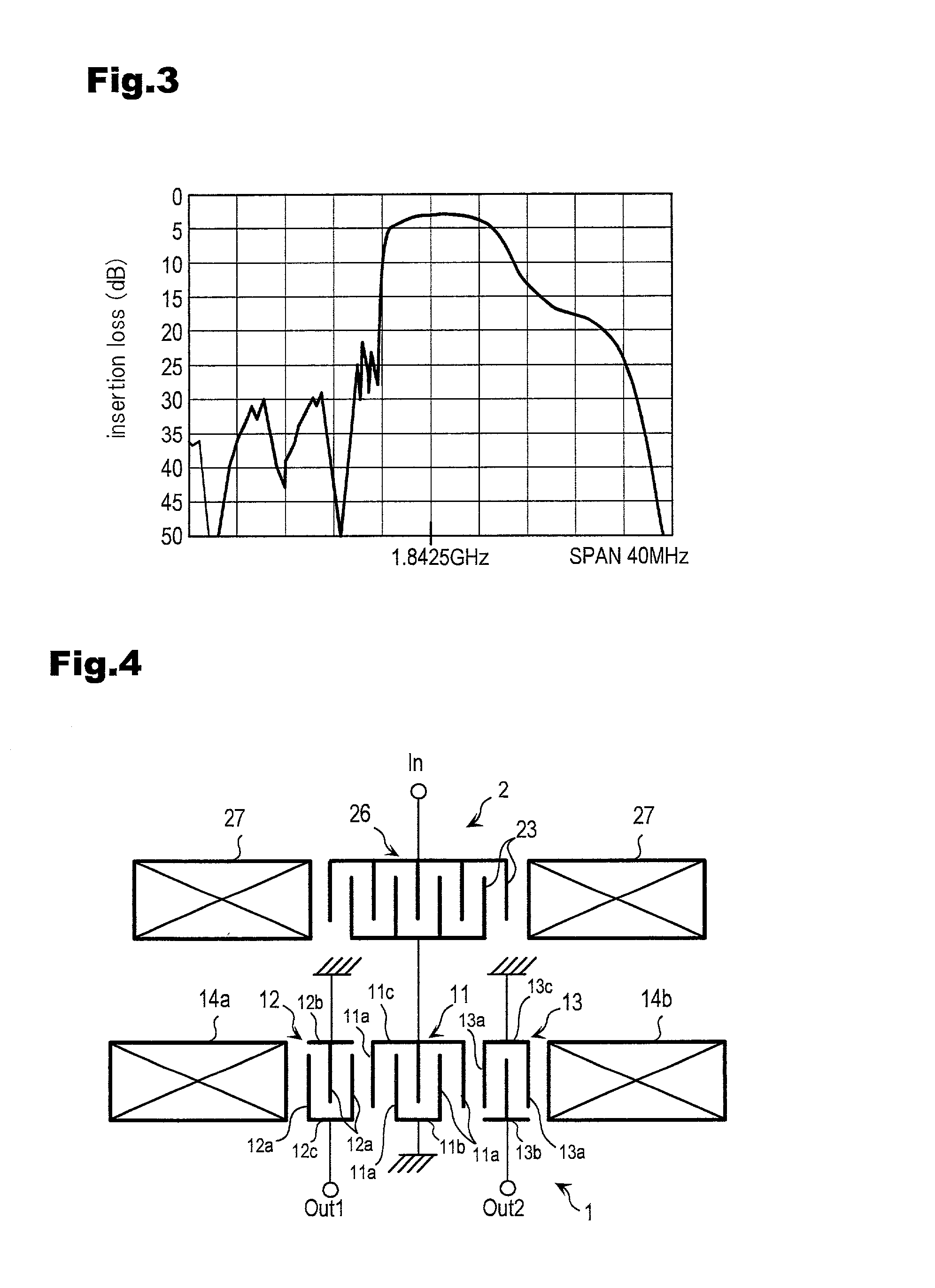 Longitudinal coupled multiple mode surface acoustic wave filter