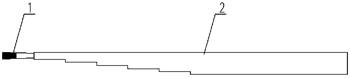 A processing method for deep and narrow annular grooves on the stepped end face of a stepped shaft