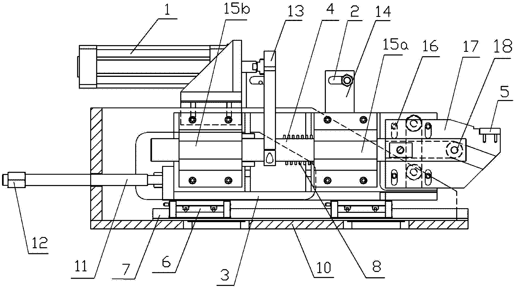 Horizontal lifting mechanism applied to medium and large shells