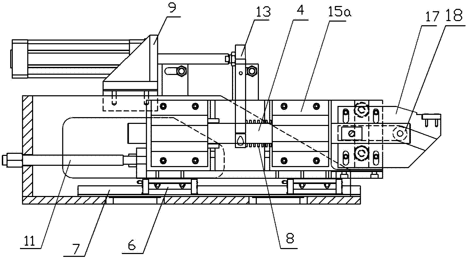 Horizontal lifting mechanism applied to medium and large shells