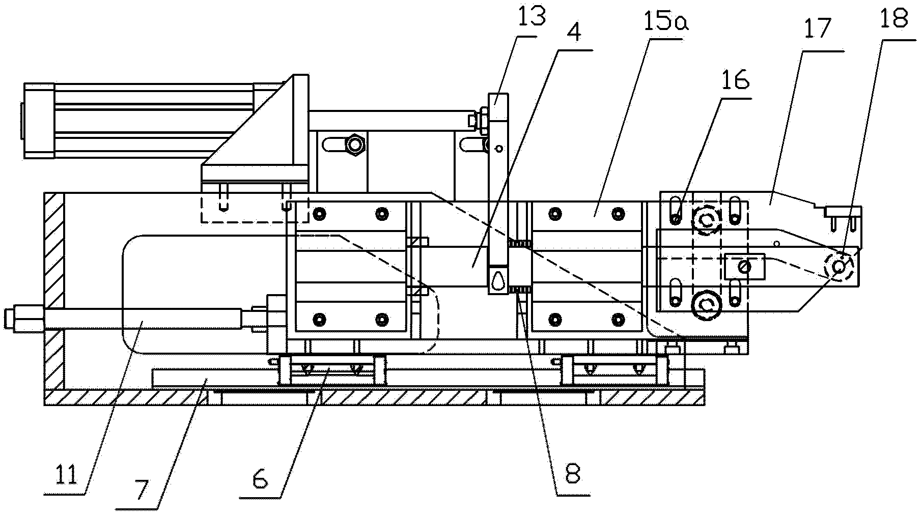 Horizontal lifting mechanism applied to medium and large shells