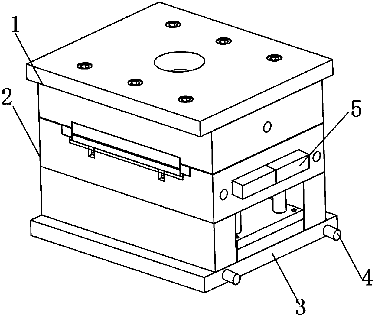 Injection mold with high adjusting precision and convenience in disassembling and assembling and using method of injection mold