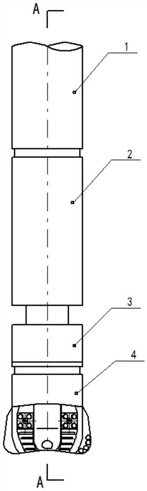 A hydraulic double-acting shock and rotary impactor inside a pdc drill bit