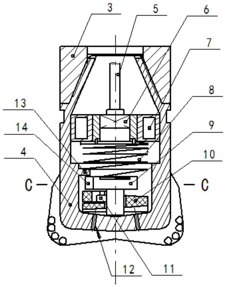 A hydraulic double-acting shock and rotary impactor inside a pdc drill bit