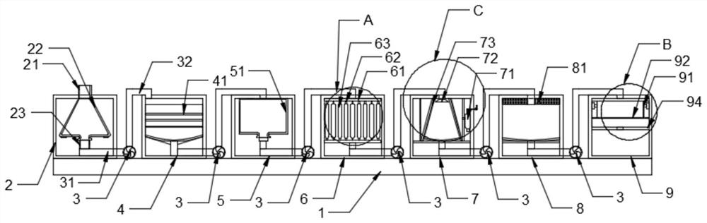 Preparation process and device of low-ash pig plasma protein powder