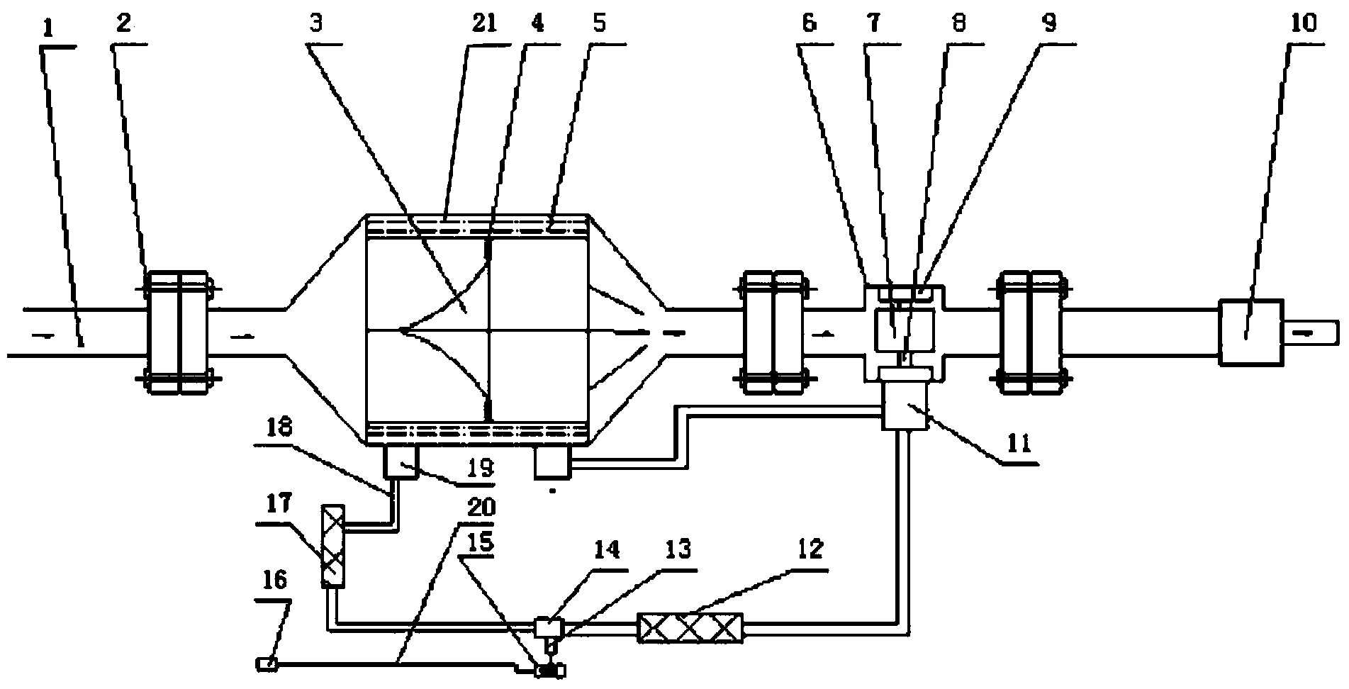 Vortex type automobile exhaust heating device and control method thereof