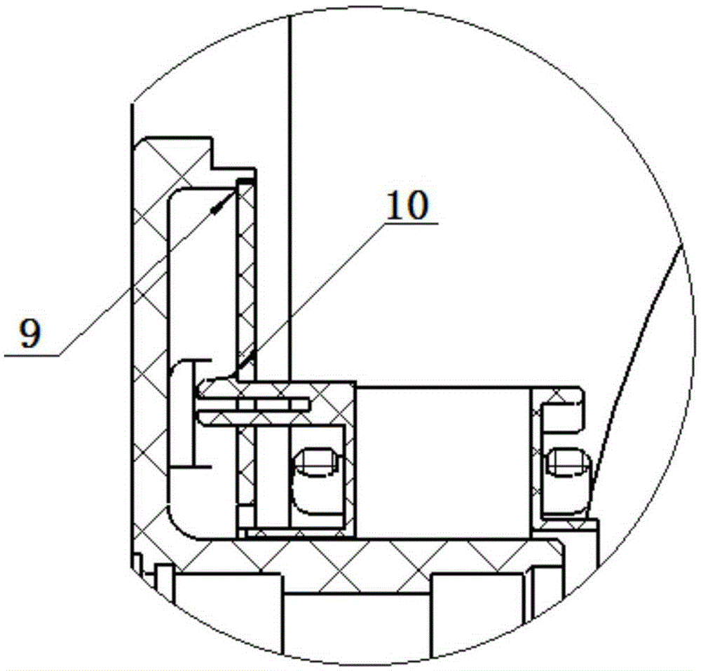 Anti-salt-fog DC fan with potting structures at two sides