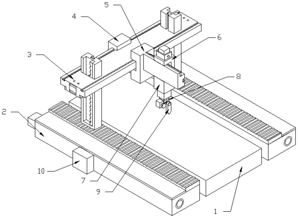 Five-axis spherical laser cutting device