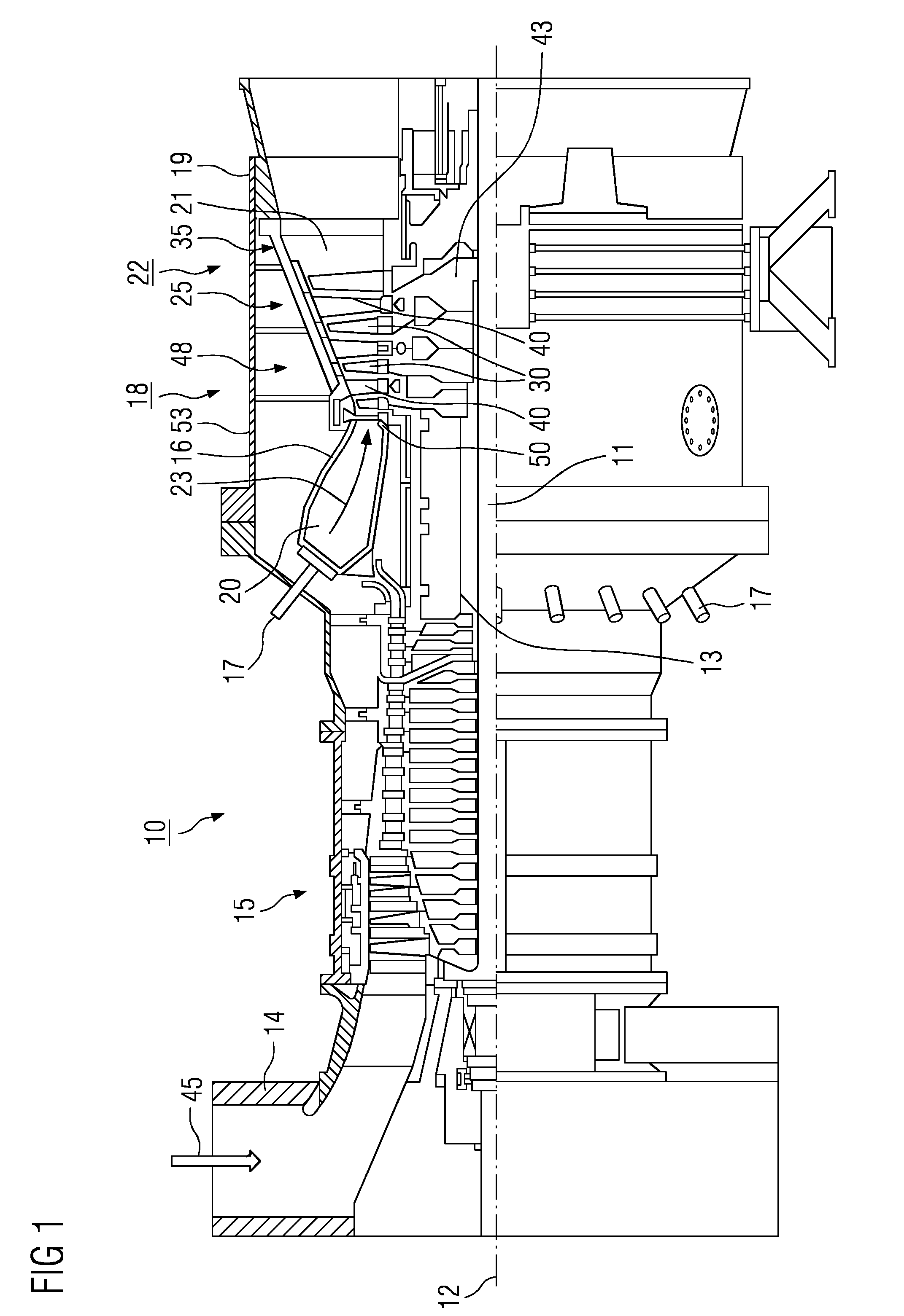 Arrangement for a turbomachine