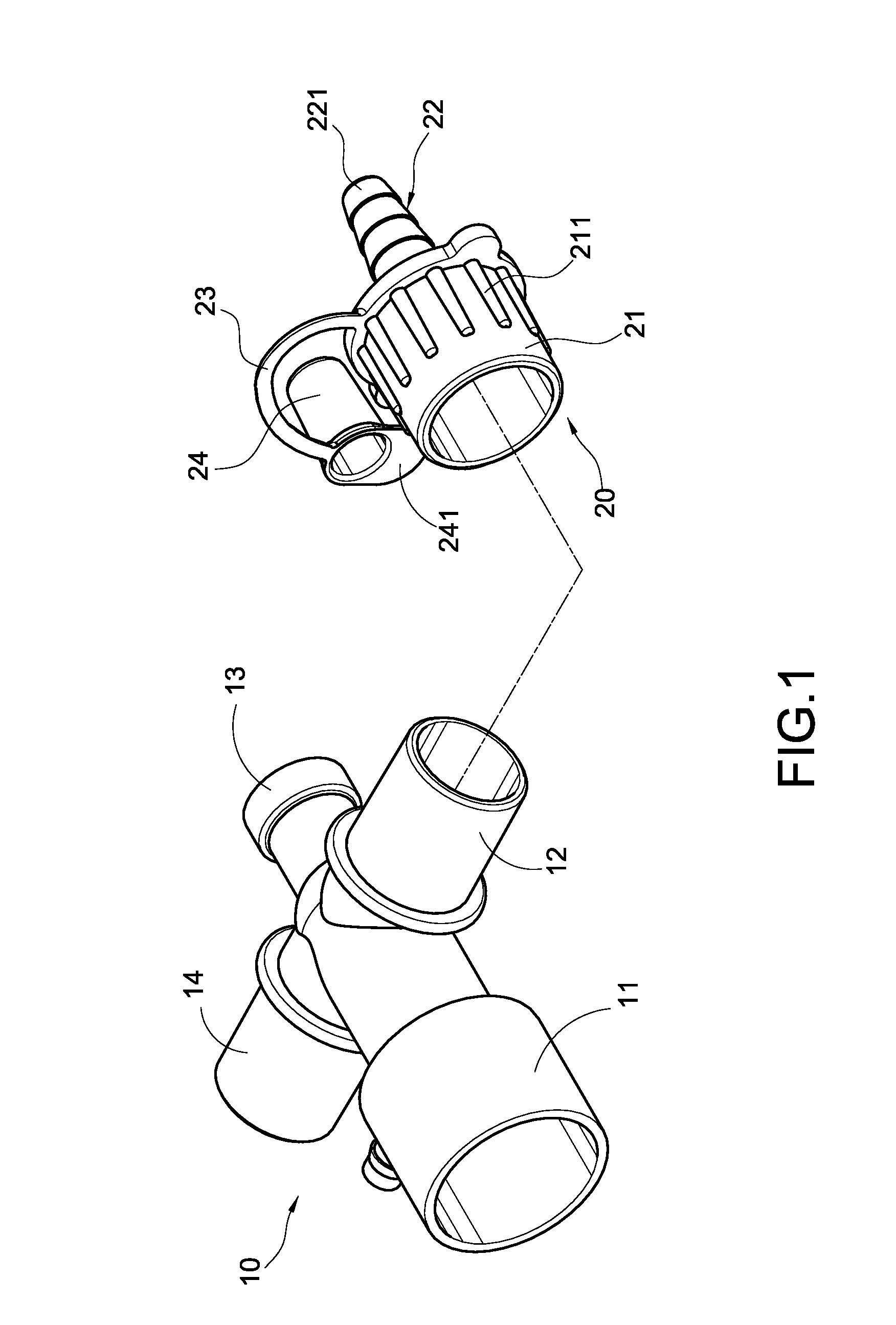 Air Line Adapter Structure Of Suction Apparatus