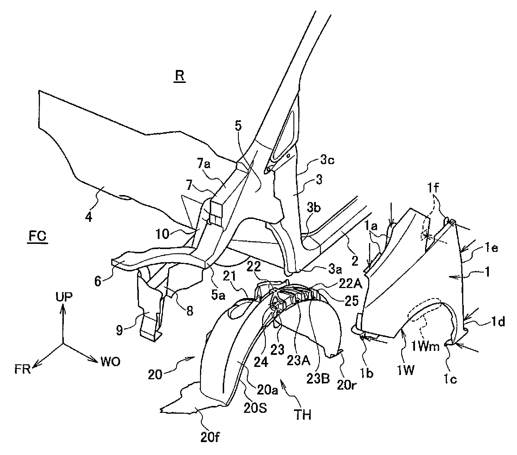 Fender protector structure