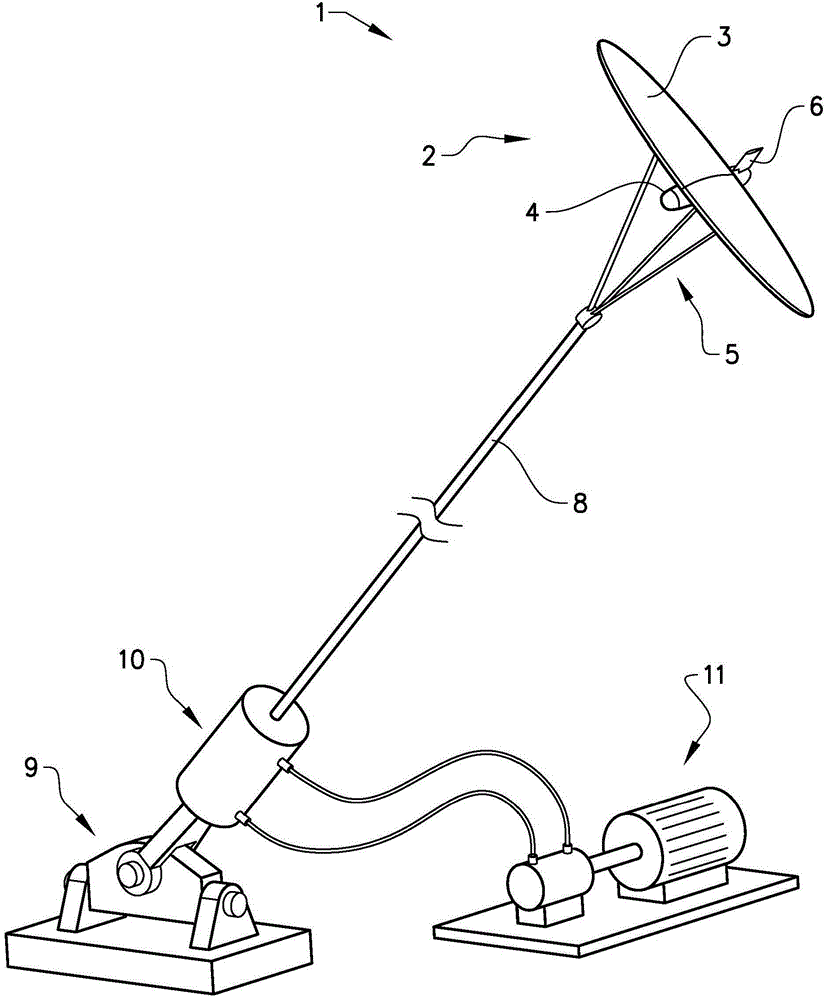 Power plant comprising a structure and a vehicle