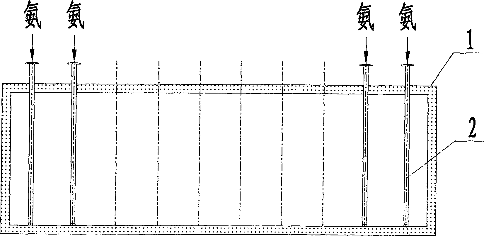 Abrasion proof, vortex street strong mixing equipment in grille of spraying ammonia