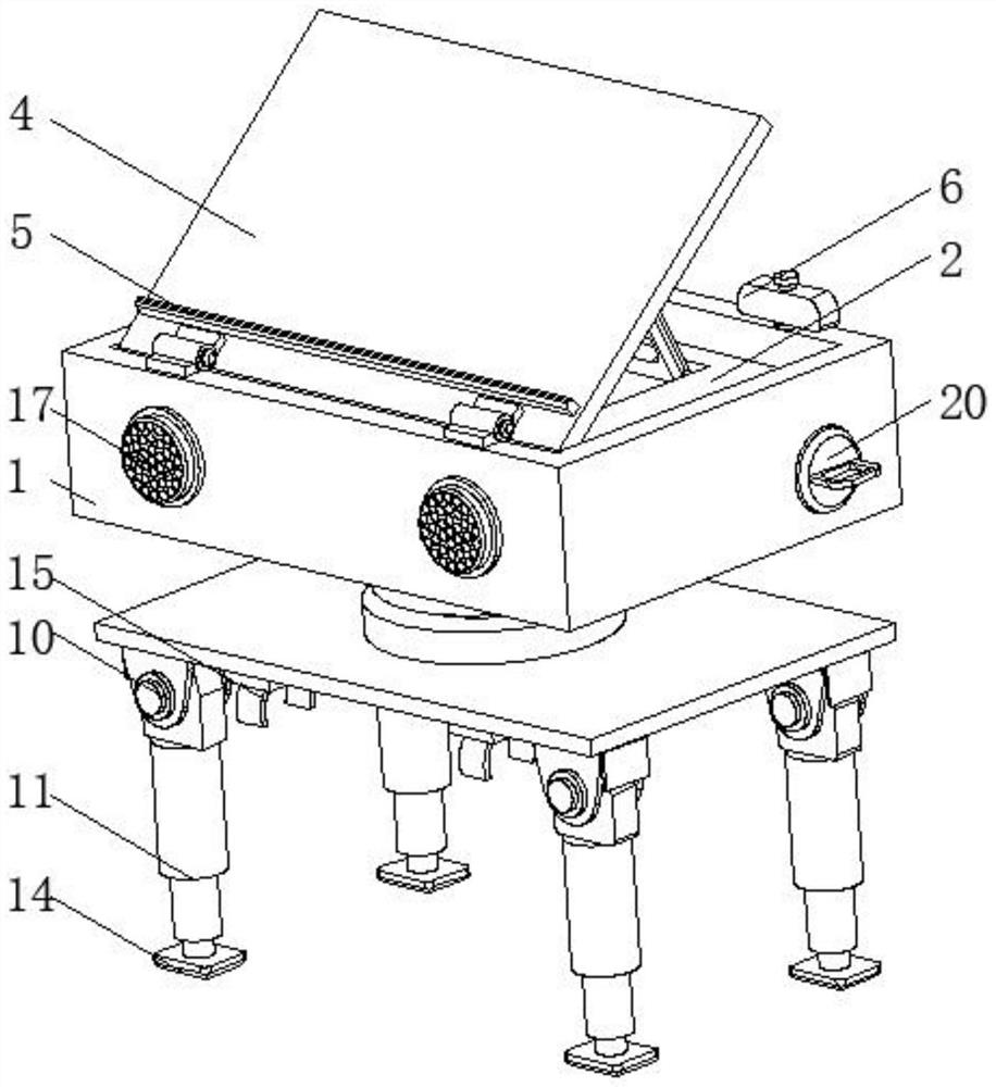 Portable teaching aid showing stand for intern teaching