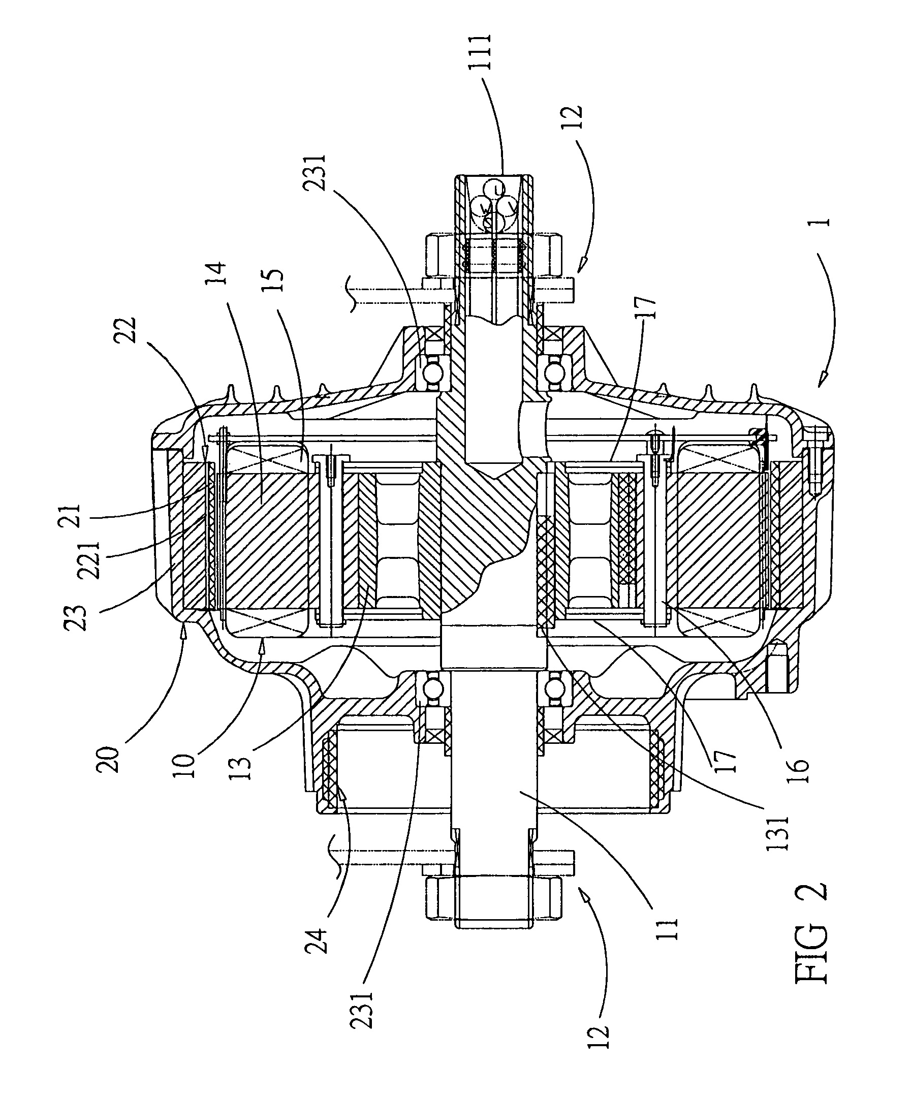 Electric motor design for in hub motors