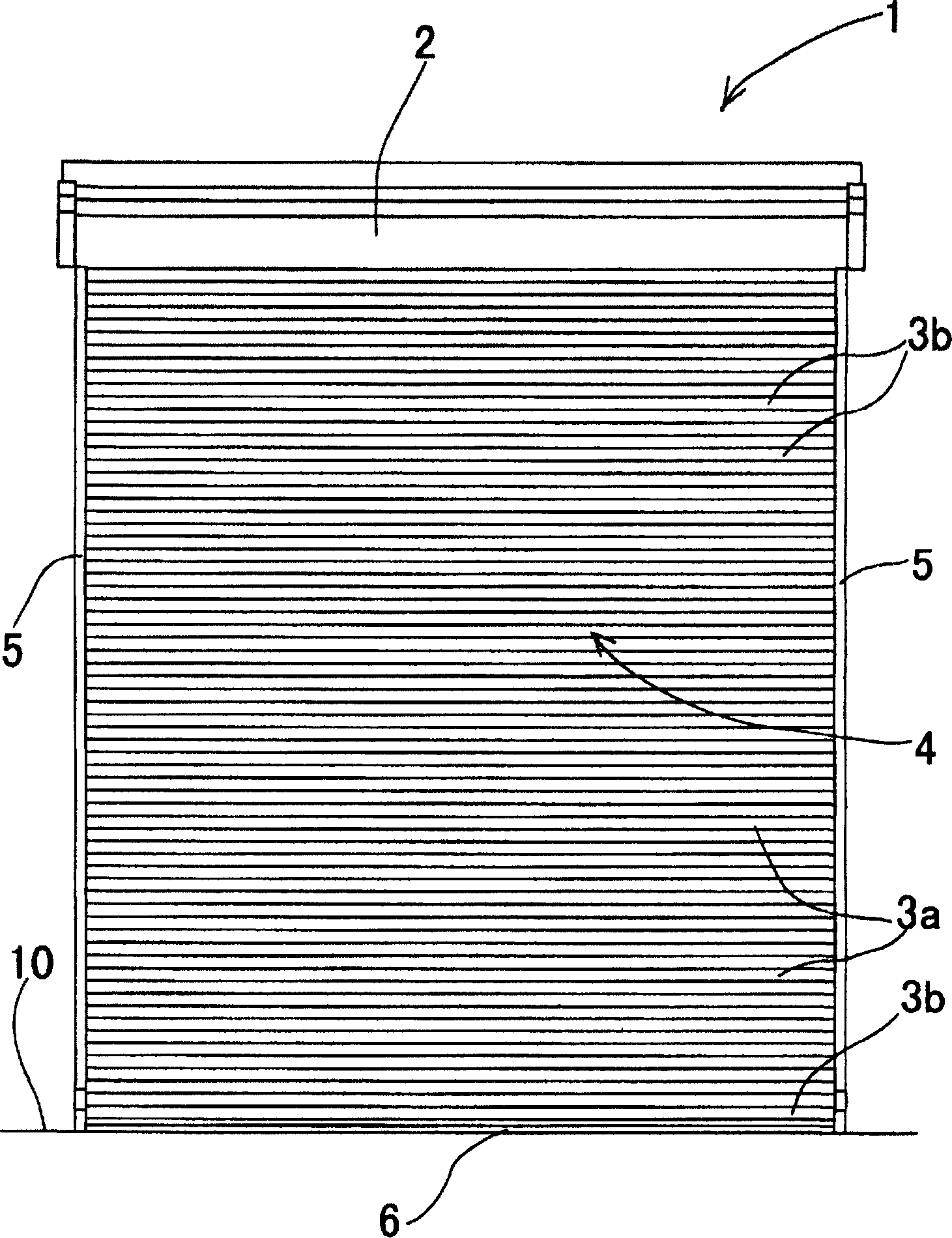 Shutter curtain lifting prevention structure in shutter device