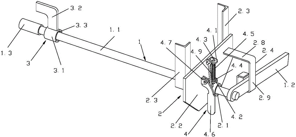 Opening and closing operating device for loading and unloading valve on bottom of railway truck