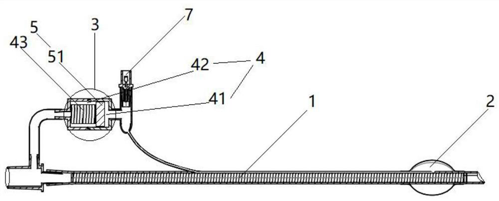 Sealed air bag automatic pressure regulating ventilation catheter and connecting device