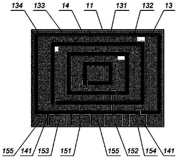 Gallium nitride MOSFET packaging stress-strain distribution sensing structure