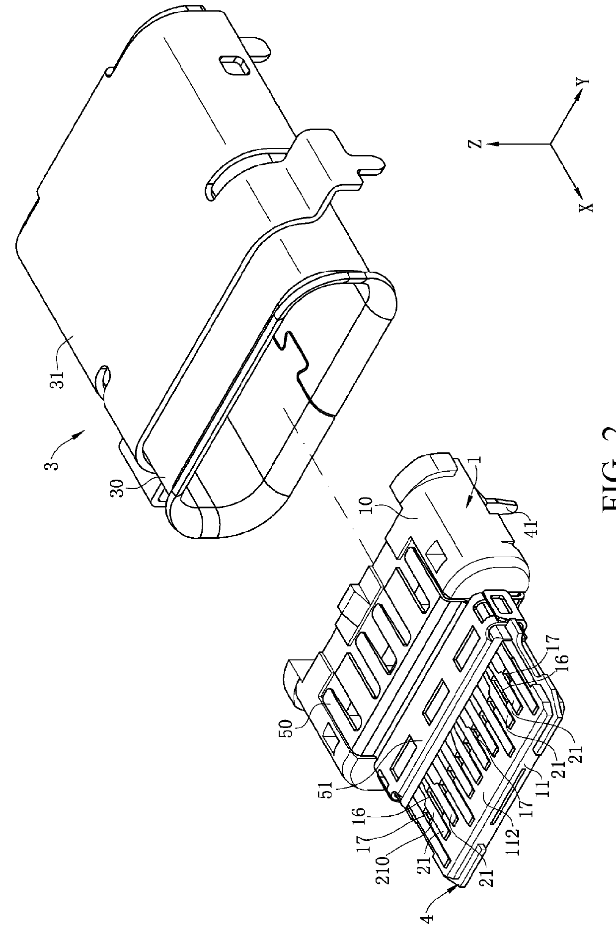 Electrical connector for transferring high frequency signal