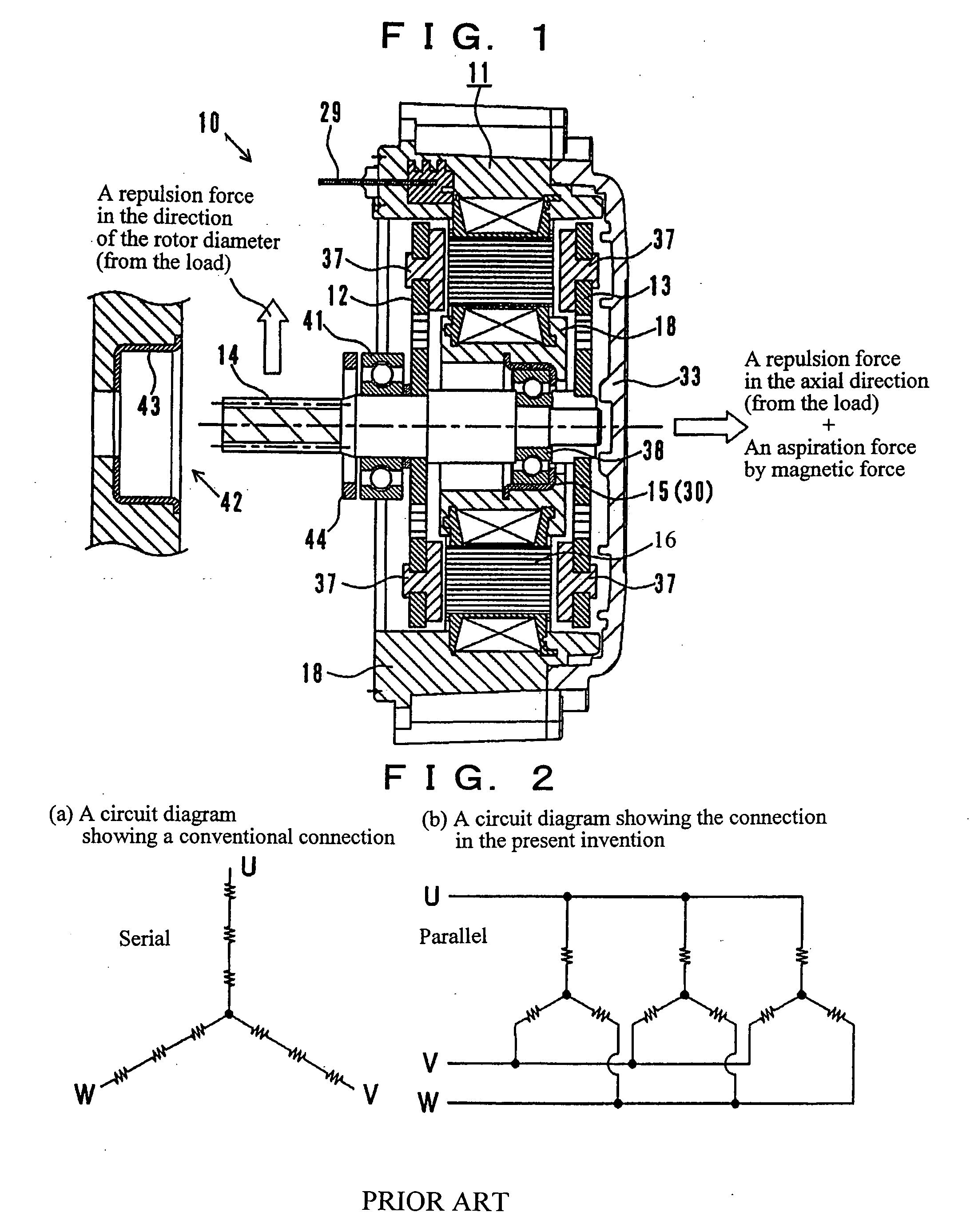 Axial air gap type electric motor