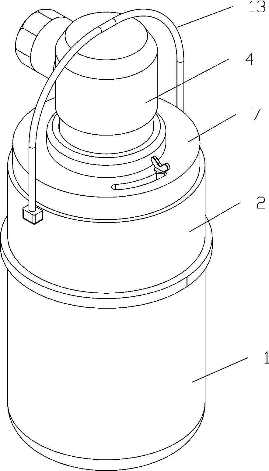 Container and method for closed operation of radionuclide