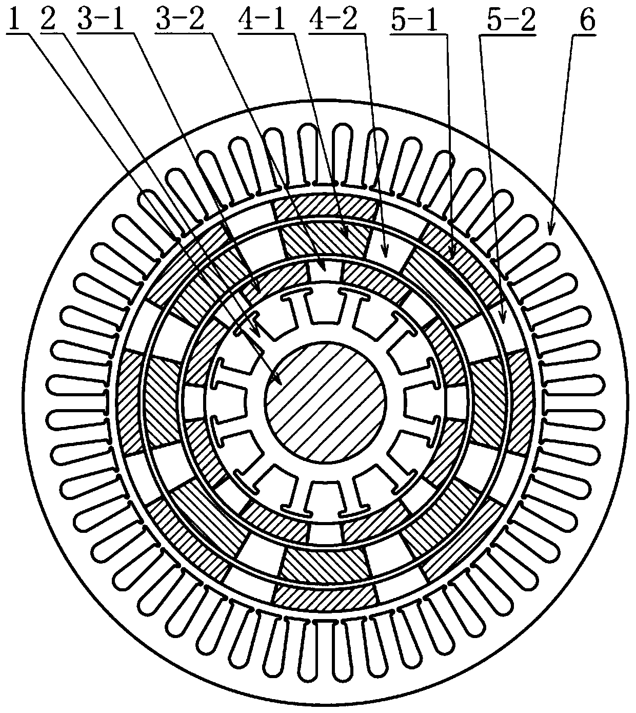 A double-stator rotating electrical machine