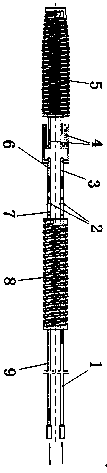 Water cooling structure for thermal insulation of wind tunnel balance