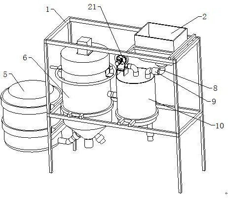 Flaxseed kernel rinsing, vulcanizing and drying equipment