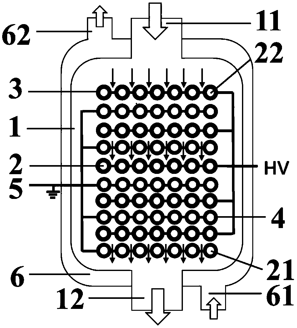 High-flux plasma discharge device and hydrogen sulfide decomposition method