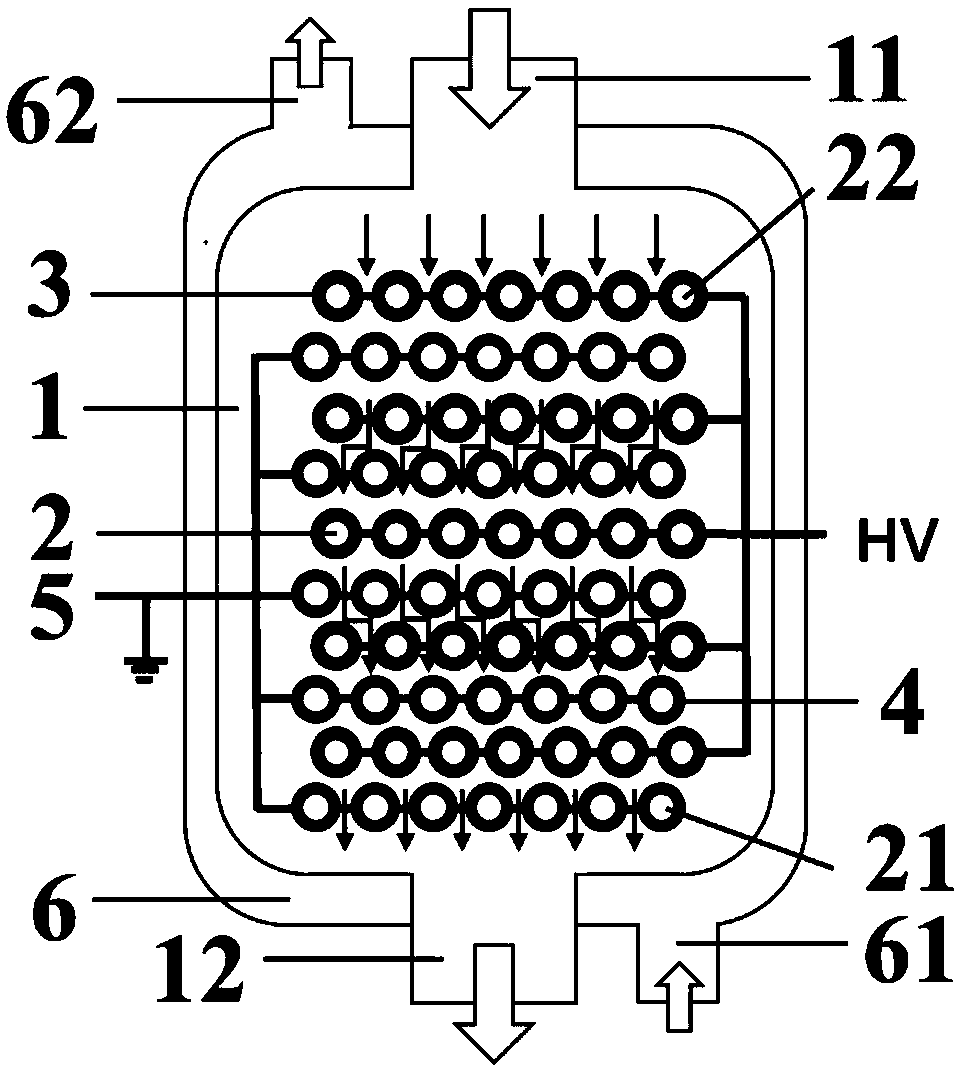 High-flux plasma discharge device and hydrogen sulfide decomposition method