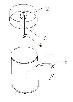 Automatic stirring cup