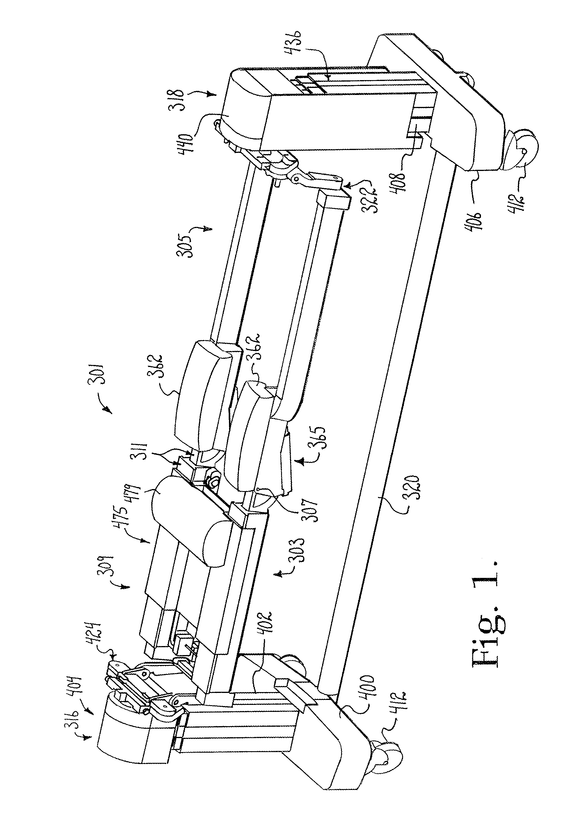 Patient support apparatus with body slide position digitally coordinated with hinge angle