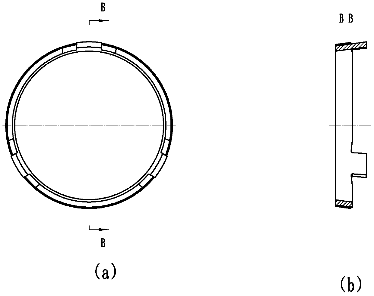 A bonding mold and bonding method for tapered surface friction material of synchronizer intermediate ring