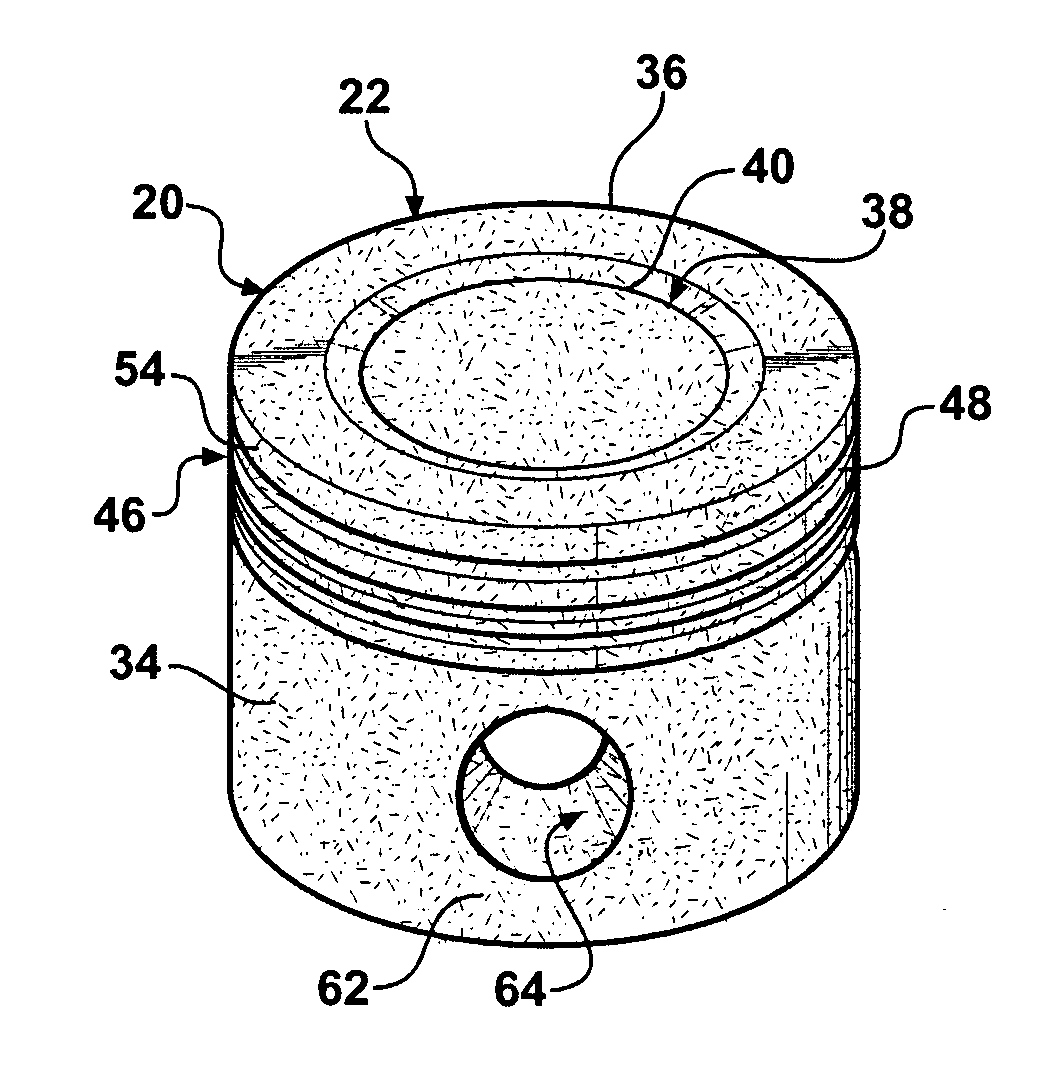 Coated power cylinder components for diesel engines