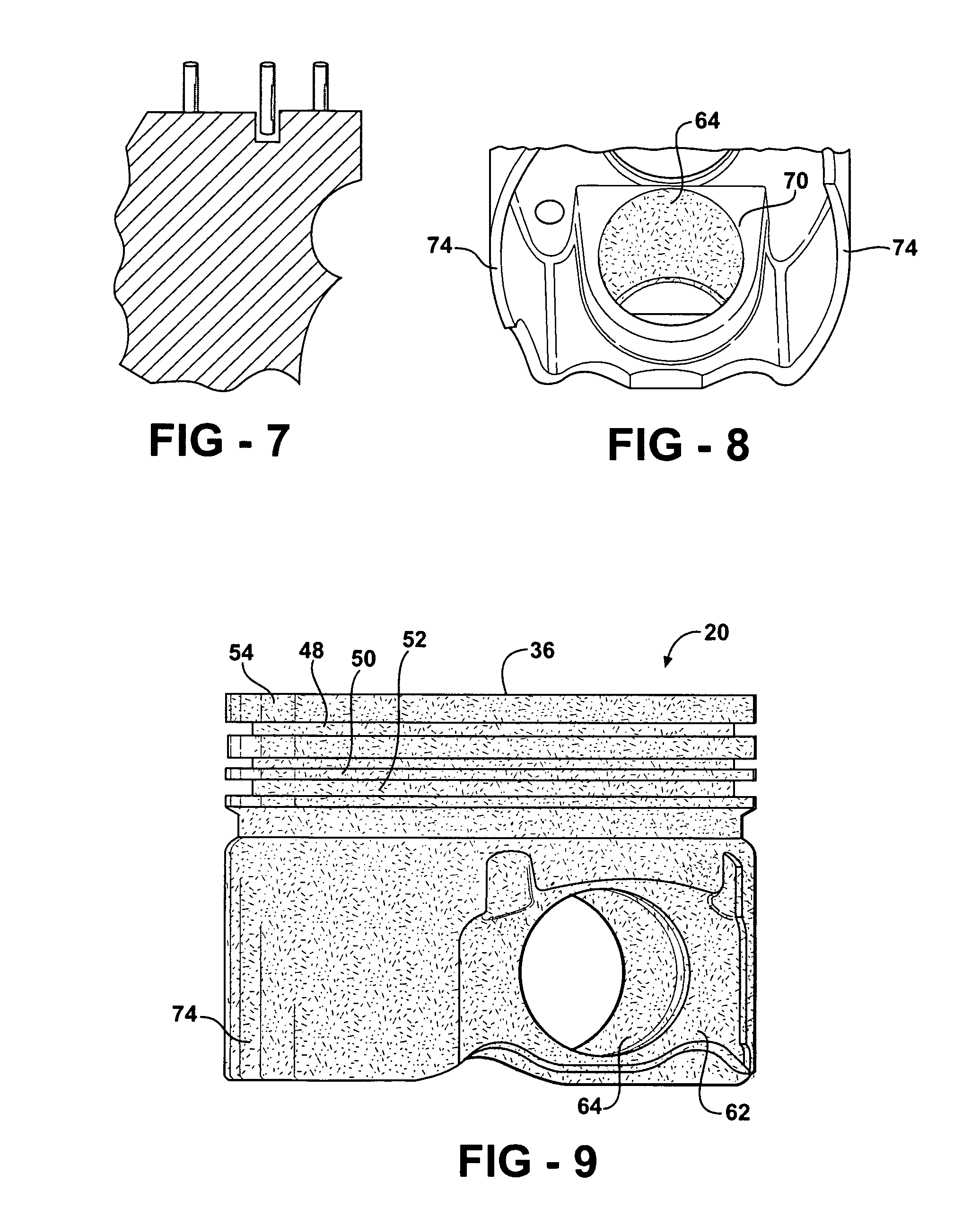 Coated power cylinder components for diesel engines