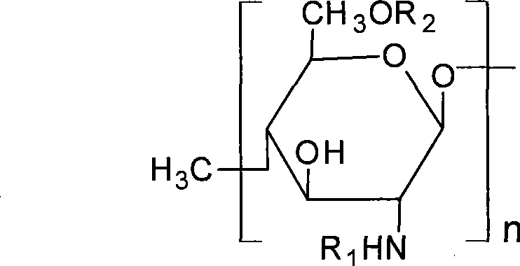 Method for synthesizing polymer of amphoteric chitosan