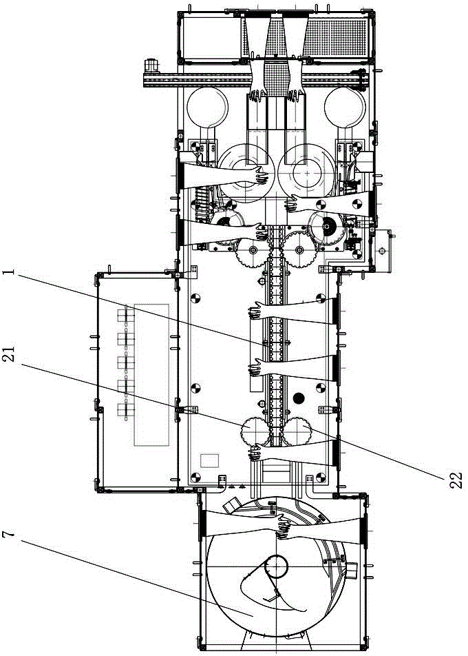 Two-channel bottle conveying device and two-channel filling system