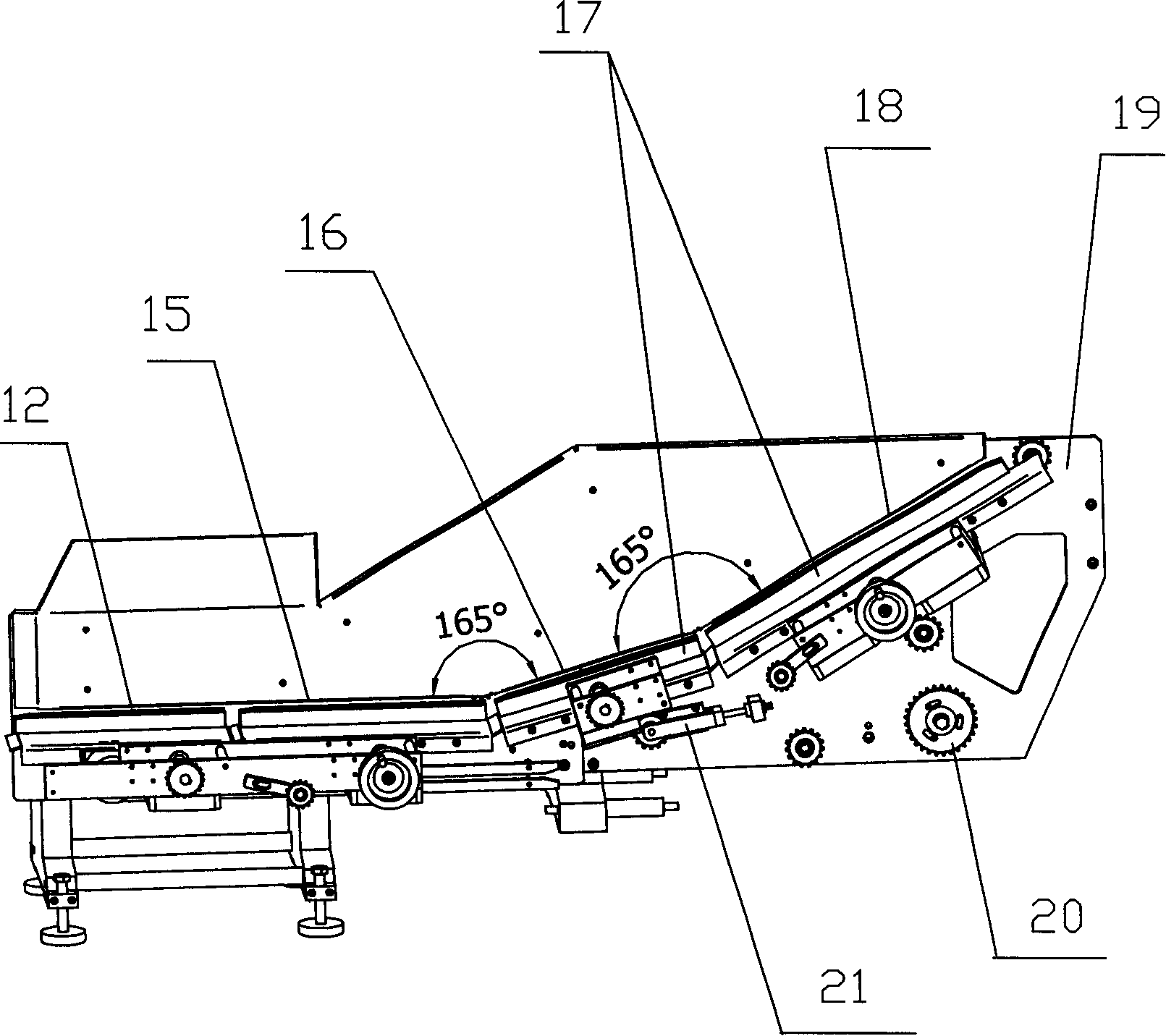 Slope conveying device for small-sized paperback glue binding wire