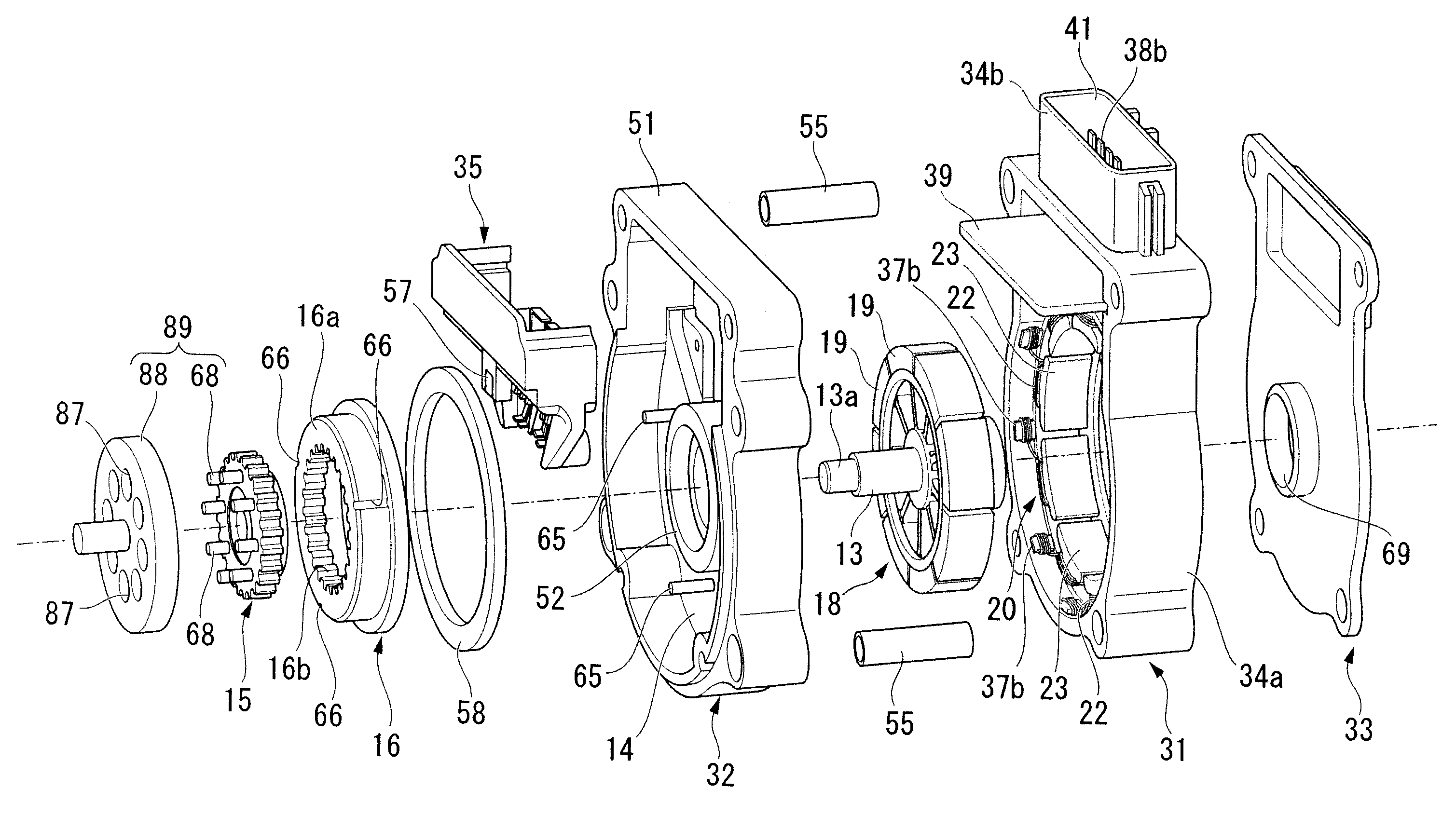 Electric motor, rotary actuator and rotary apparatus