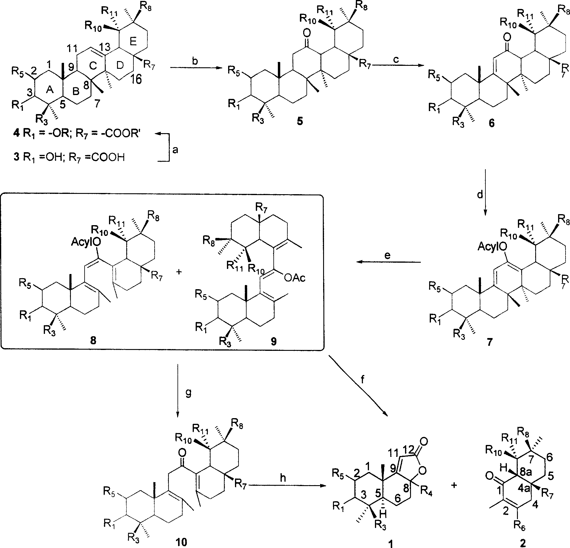 Polysubstitution hydrogenated naphthalene compounds, producing method and uses of the same