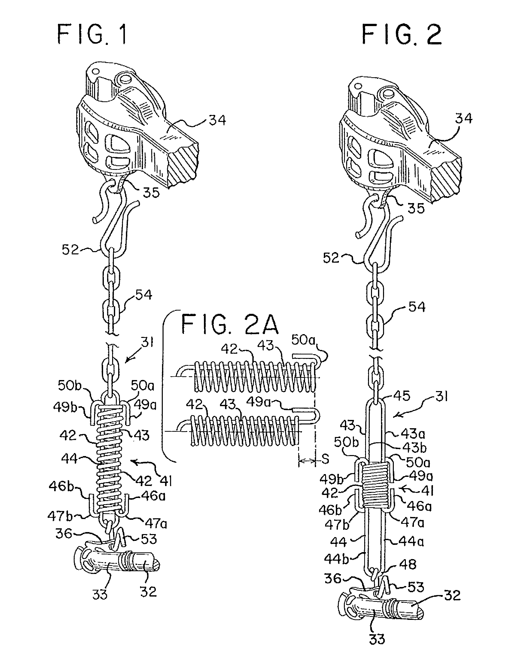 Spring-style air brake hose support